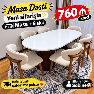 qebir ustu guller: Məhsul: Masa Dəsti – Yeni sifarişlə Tərkib: 1 masa + 6 stul — 2