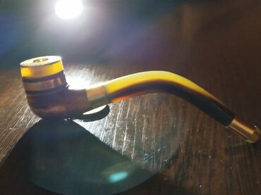 Qəlyan, vayp və aksesuarları: 🔖 Antik Çin Piposu 🚬 60 illik Çin Əl İşi Pipo | Öküz Buynuzu və