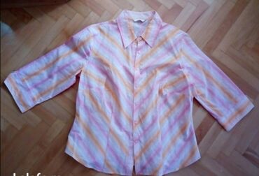 lanena košulja: 2XL (EU 44), Stripes, color - Multicolored
