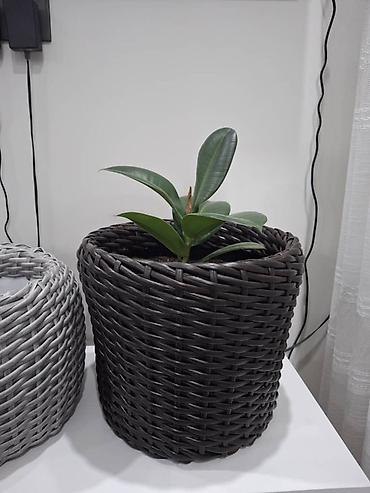 Горшки для растений: Плетёные кашпо для растений - Материал: синтетический ротанг — 15