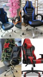 Ofis və oyun kresloları: Yeni, Təkərli, Qolları tənzimlənir, Dəri — 16