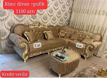 pufiklər: Künc divan, Yeni, Açılmayan, Bazasız, Parça, Şəhərdaxili pulsuz çatdırılma — 1