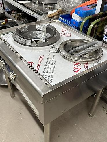 Пищевая промышленность: Промышленная газовая плита для wok с охлаждаемой мойкой/поливом - — 5