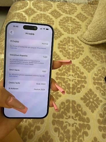 iphone 13 2ci əl: IPhone 15, 128 GB, Yaşıl, Face ID, Simsiz şarj — 4