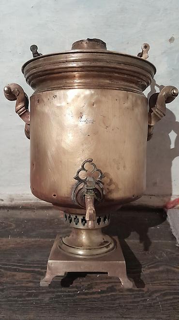 velosiped satisi islenmis: Məhsul: Antik mis samovar və əl toxuması xalça dəsti 1) Mis samovar - — 1