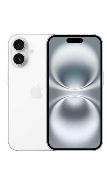 Apple iPhone: IPhone 16, 256 GB, Ağ, Zəmanət, Barmaq izi, Face ID