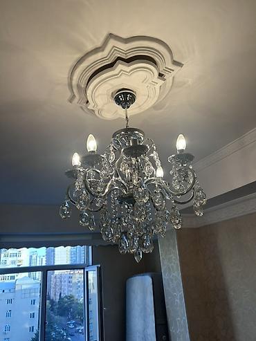 xrustal lustra: Çılçıraq, 8 lampa, Xrustal — 1