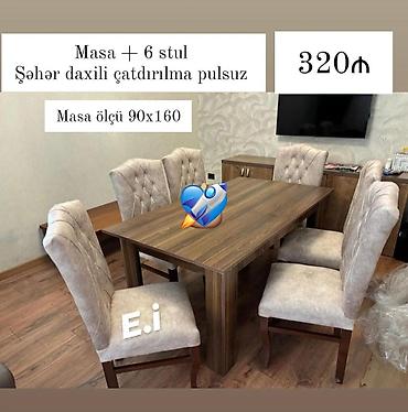 yazı masa: Qonaq otağı üçün, Yeni, 6 stul — 1