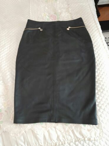 женские джинсовые юбки на пуговицах: XL (EU 42), цвет - Черный