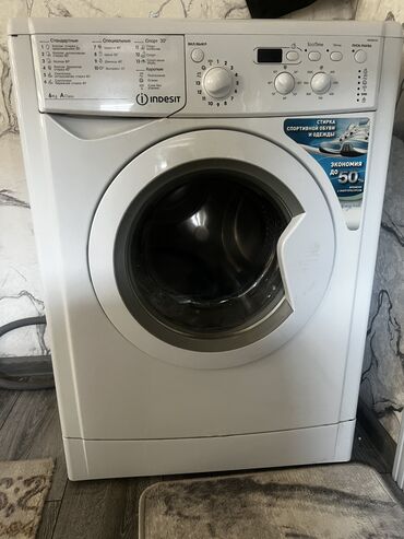 петличные микрофоны: Кир жуучу машина Indesit, Колдонулган, Автомат, 6 кг чейин, Толук өлчөм
