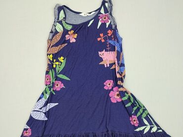 sukienka czarno niebieska: Sukienka, H&M, 5-6 lat, 110-116 cm, stan - Zadowalający