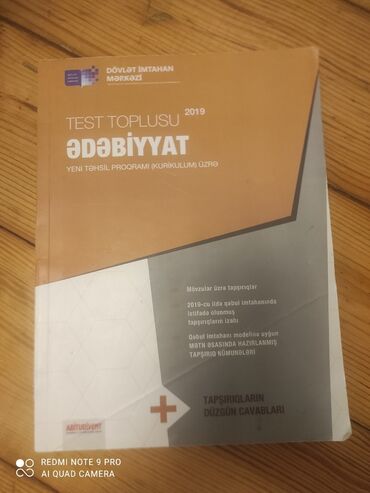 Ədəbiyyat test toplusu 2019