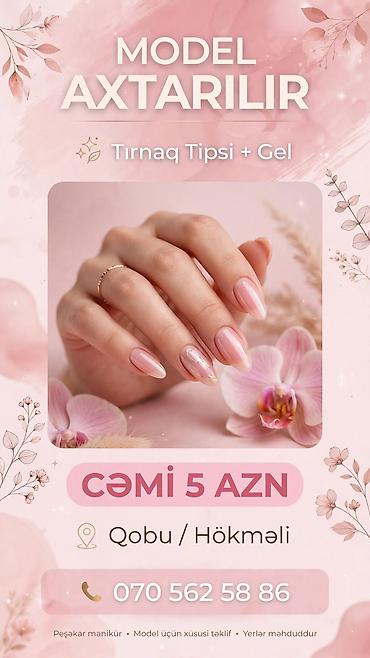 gel dırnaqlar: Xüsusi təklif: Tirnaq tipsi + gel manikür xidməti üçün modellər — 1
