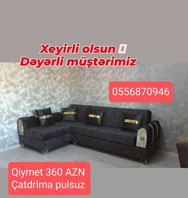 Divanlar: Künc divan, Yeni, Açılan, Bazalı, Parça, Şəhərdaxili pulsuz çatdırılma — 17