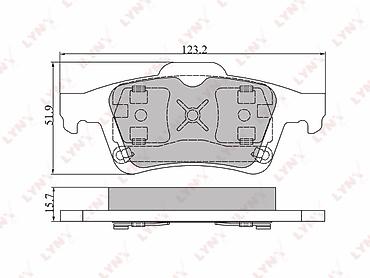 on panel: LYNXauto Ön Əyləc Bəndi (Naklatka) BD-6302 FORD, NISSAN, RENAULT — 2