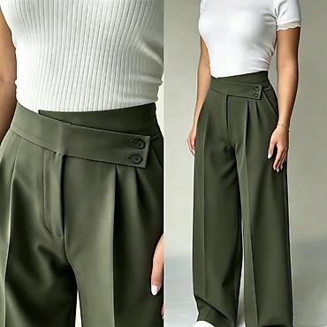 helanke elastina: Ženske široke pantalone sa visokim strukom
2400din — 5