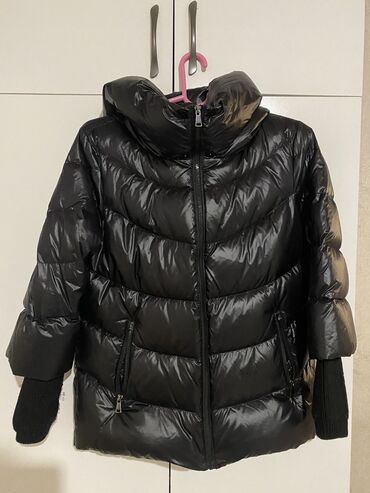 чёрное пальто: Куртка M (EU 38), L (EU 40)