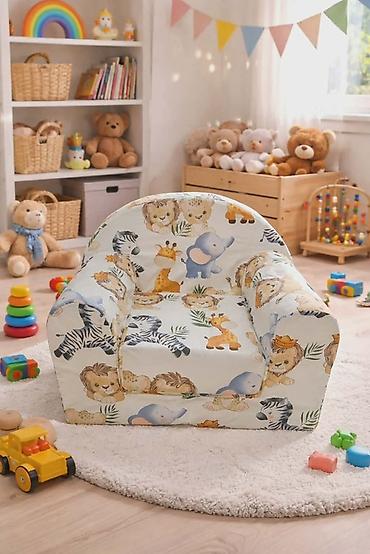 Foteljice: Mala fotelja 🪑 Dimenzije: 55×45 cm ✨ Sedeći deo: 30×30 cm 🛏️ — 18