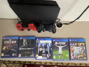 игровые пк бу: Сони 4 слим 1000 гб, с двумя контроллерами оригинал, также с 5 играми