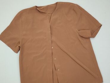 brązowa bluzki z długim rękawem: Koszula Damska, XL, stan - Dobry