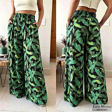 mango ogrlice: Ženske široke pantalone – Emi Moda, Made in Italy - Kroj: široke — 2