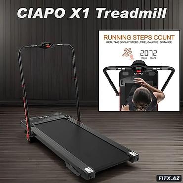 Qaçış trenajorları: CIAPO qaçış trenajoru - Qaçış səthi: 430 x 1000 mm – evdə rahat qaçış — 10