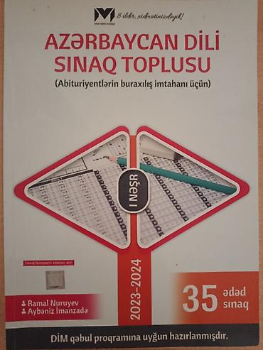 Testlər: Azərbaycan dili sınaq toplusu Buraxılışa uyğun sınaqlar içi tər — 1