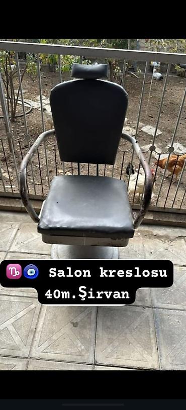 купить стол для маникюра б у: Salon kreslosu - Tip: Bərbər/gözəllik salonu üçün kreslo - Rəng: Qara — 1