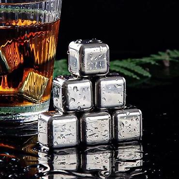 Qab-qacaq və mətbəx ləvazimatları: Metal buz küpləri Dəmir buz 4 pcs,qablı Metal Buz Küpləri – — 2