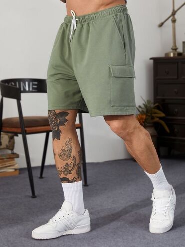 Plus Size Mens Comfortable Casual Shorts with Pockets - Drawstring
