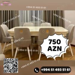 İnformatika: Qonaq otağı üçün, Yeni, Açılan, Dördbucaq masa, 6 stul