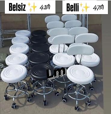 dirnaq stulu: Təkərlı dönər taburetka – salon, klinika, ofis və ev üçün praktik — 1