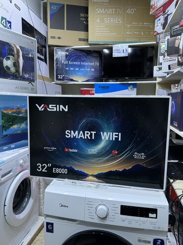 Телевизоры: Телик Телевизоры YASIN 32E8000 smart tv с интернетом youtube 81 см — 19