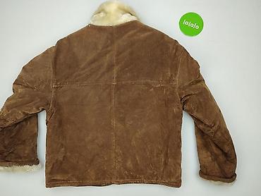 kurtki zimowe: Męska kurtka zimowa typu shearling - Kolor: ciepły brąz - Materiał — 3