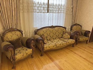 kreslo ofis: Klassik üslubda 3 hissəli salon mebel dəsti Tərkibi: - 1 ədəd 3 — 1