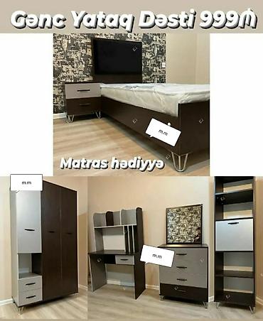 kreslo kravat: İkinəfərlik çarpayı, Dolab, Termo, 2 tumba, Azərbaycan, Yeni — 2