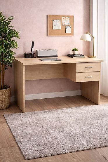 ofis aksesuarları: Təbii ağac teksturalı iş masası - Material: laminat/LDSP ağac — 2