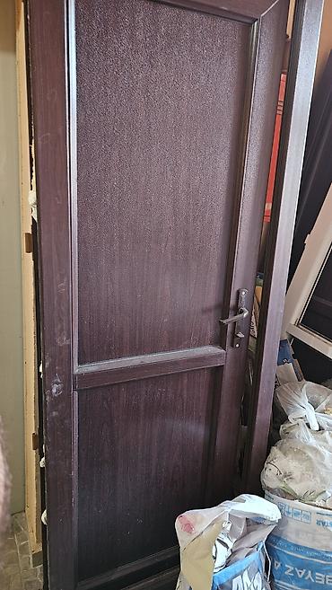 qapi taxta: 4 ədəd Qapı dəsti – dekorativ şüşəli, taxta material, tünd qəhvəyi — 5