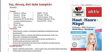 magnesium tablet: 24 Avqust elde olacaq. Doppelherz aktiv “Haut + Haare + Nägel” – saç — 1