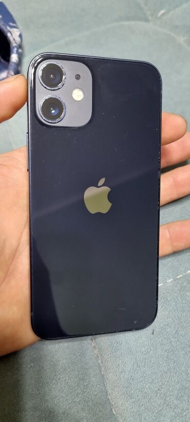 китайский iphone 14: IPhone 12 mini, Б/у, 64 ГБ, Синий, Кабель, 77 %