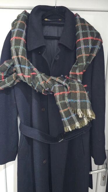 Kaputi i mantili: Muški dugi kaput od vune, tamnoplave boje, sa klasičnim kragnom i — 3