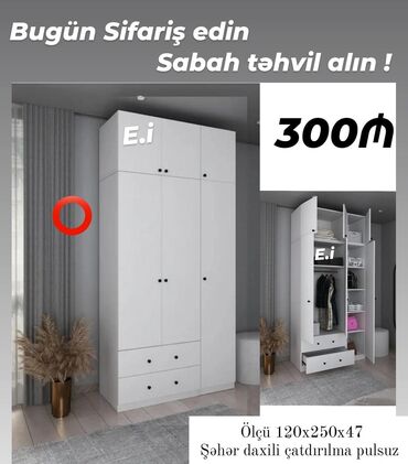 3 fazali generator: Yeni, Açılan, 3 qapılı Qarderob, paltar dolabı
