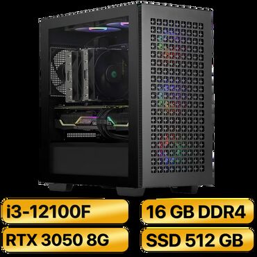пк игравой: Компьютер, ядер - 4, ОЗУ 16 ГБ, Игровой, Новый, Intel Core i3, NVIDIA GeForce RTX 3050, SSD