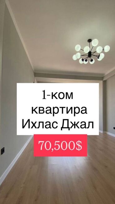 квартиры в районе бишкек парк: 1 комната, 42 м², Элитка, 13 этаж, Евроремонт