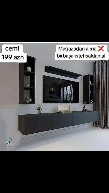trimo mebel: Yeni, Düz TV altlığı, Polkalı, Laminat — 1