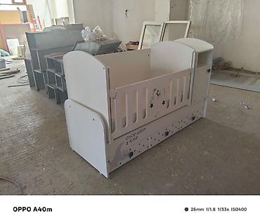 Beşiklər: Uşaq beşiyi – kombinə edilmiş model - Rəng: ağ (neytral dizayn, uşaq — 5