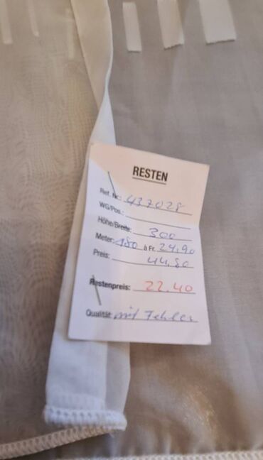 Posteljina: Restlovi zavesa, novi kupljeni u Švajcarskoj — 1