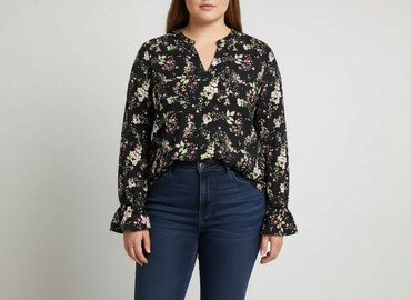 bluzki 48 plus size: Janina, Bluzka damska, rozmiar 4XL