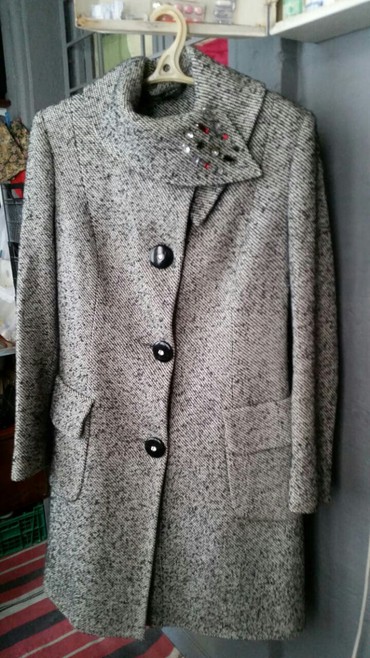 пальто женское: Пальто L, цвет - Серый