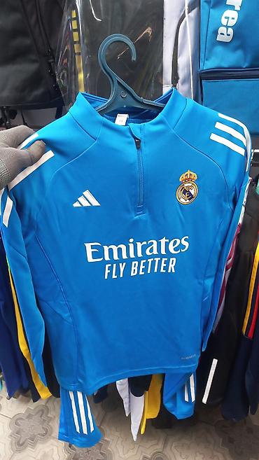 спортивный костюм для футбола: Мужская толстовка, L, Adidas, Новый, цвет - Синий, Бесплатная доставка — 4